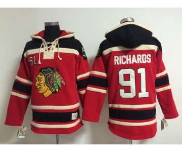 Old Time Hockey Chicago Blackhawks #91 Brad Richards Red Hoodie