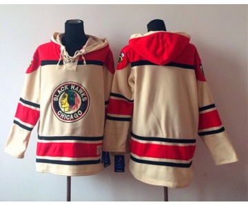 Old Time Hockey Chicago Blackhawks Blank Cream Hoodie