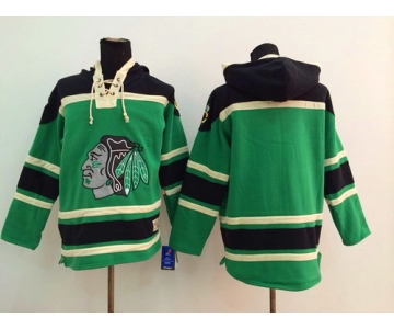 Old Time Hockey Chicago Blackhawks Blank Green Hoodie