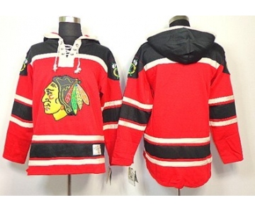 Old Time Hockey Chicago Blackhawks Blank Red Hoodie