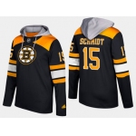Adidas Boston Bruins 15 Milt Schmidt Retired Black Name And Number Hoodie
