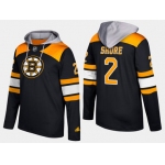Adidas Boston Bruins 2 Eddie Shore Retired Black Name And Number Hoodie