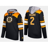 Adidas Boston Bruins 2 Eddie Shore Retired Black Name And Number Hoodie