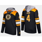 Adidas Boston Bruins 4 Bobby Orr Retired Black Name And Number Hoodie