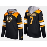 Adidas Boston Bruins 7 Phil Esposito Retired Black Name And Number Hoodie
