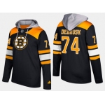 Adidas Boston Bruins 74 Jake Debrusk Name And Number Black Hoodie