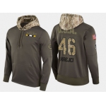 Nike Boston Bruins 46 David Krejci Olive Salute To Service Pullover Hoodie