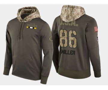 Nike Boston Bruins 86 Kevan Miller Olive Salute To Service Pullover Hoodie