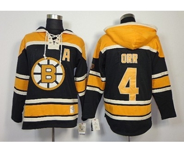 Old Time Hockey Boston Bruins #4 Bobby Orr Black Hoodie