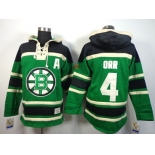 Old Time Hockey Boston Bruins #4 Bobby Orr Green Hoodie