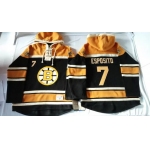 Old Time Hockey Boston Bruins #7 Phil Esposito Black Hoodie