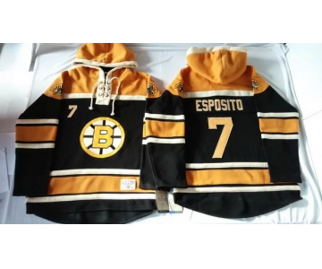 Old Time Hockey Boston Bruins #7 Phil Esposito Black Hoodie
