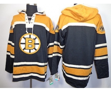 Old Time Hockey Boston Bruins Blank Black Hoodie