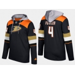 Adidas Anaheim Ducks 4 Cam Fowler Name And Number Black Hoodie
