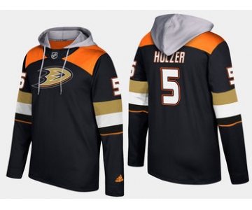 Adidas Anaheim Ducks 5 Korbinian Holzer Name And Number Black Hoodie