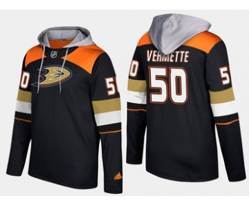 Adidas Anaheim Ducks 50 Antoine Vermette Name And Number Black Hoodie
