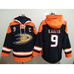 Men's Anaheim Ducks #9 Paul Kariya Stitched Black Hoodie