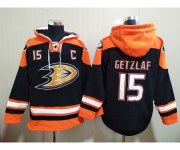 Men's Hockey Anaheim Ducks #15 Ryan Getzlaf Black Hoodie