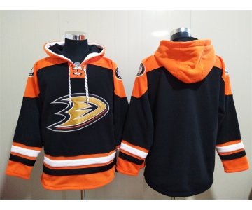 Men's Hockey Anaheim Ducks Black Blank Hoodie