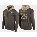 Nike Anaheim Ducks 25 Ondrej Kase Olive Salute To Service Pullover Hoodie