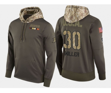 Nike Anaheim Ducks 30 Ryan Miller Olive Salute To Service Pullover Hoodie