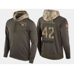 Nike Anaheim Ducks 42 Josh Manson Olive Salute To Service Pullover Hoodie