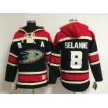 Old Time Hockey Anaheim Ducks #8 Teemu Selanne Black Hoodie
