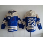 Men's Los Angeles Dodgers #23 Adrian Gonzalez Blue Alternate MLB Hoodie