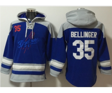 Men's Los Angeles Dodgers #35 Cody Bellinger Blue Ageless Must Have Lace Up Pullover Hoodie