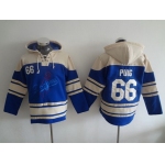 Men's Los Angeles Dodgers #66 Yasiel Puig Blue Alternate MLB Hoodie