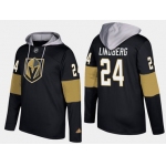 Adidas Vegas Golden Knights 24 Oscar Lindberg Name And Number Black Hoodie