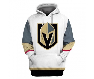 Men's Vegas Golden Knights White All Stitched Hooded Sweatshirt