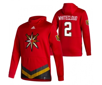 Vegas Golden Knights #2 Zach Whitecloud Adidas Reverse Retro Pullover Hoodie Red