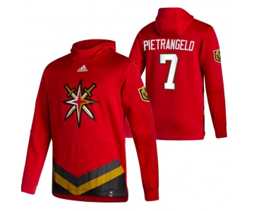 Vegas Golden Knights #7 Alex Pietrangelo Adidas Reverse Retro Pullover Hoodie Red
