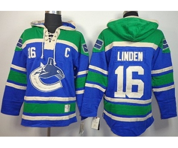 Old Time Hockey Vancouver Canucks #14 Alexandre Burrows Blue Hoodie