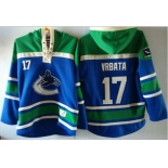 Old Time Hockey Vancouver Canucks #17 Radim Vrbata Blue Hoodie
