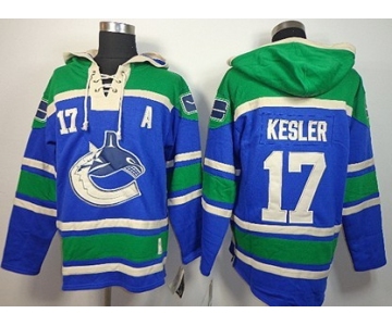 Old Time Hockey Vancouver Canucks #17 Ryan Kesler Blue Hoodie