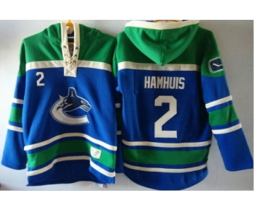 Old Time Hockey Vancouver Canucks #2 Dan Hamhuis Blue Hoodie