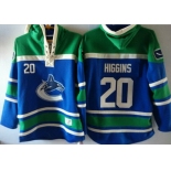 Old Time Hockey Vancouver Canucks #20 Chris Higgins Blue Hoodie
