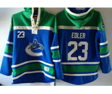 Old Time Hockey Vancouver Canucks #23 Alexander Edler Blue Hoodie