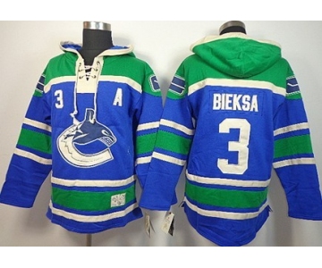 Old Time Hockey Vancouver Canucks #3 Kevin Bieksa Blue Hoodie