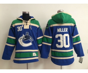 Old Time Hockey Vancouver Canucks #30 Ryan Miller Blue Hoodie