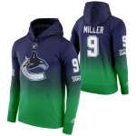 Vancouver Canucks #9 JT Miller Adidas Reverse Retro Pullover Hoodie Green