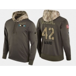 Nike San Jose Sharks 42 Joel Ward Olive Salute To Service Pullover Hoodie