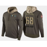 Nike San Jose Sharks 68 Melker Karlsson Olive Salute To Service Pullover Hoodie