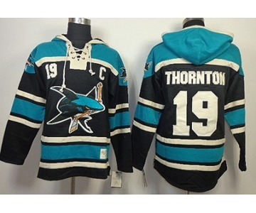 Old Time Hockey San Jose Sharks #19 Joe Thornton Black Hoodie