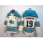 Old Time Hockey San Jose Sharks #19 Joe Thornton Cream Hoodie