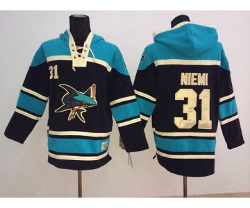 Old Time Hockey San Jose Sharks #31 Antti Niemi Black Hoodie