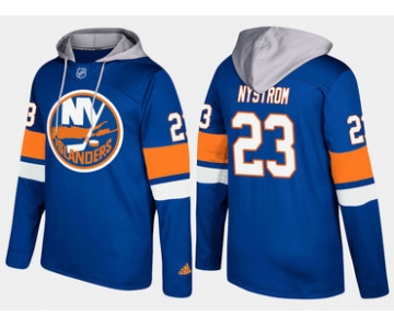 Adidas New York Islanders 23 Bob Nystrom Retired Blue Name And Number Hoodie