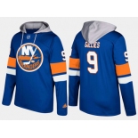 Adidas New York Islanders 9 Clark Gillies Retired Blue Name And Number Hoodie